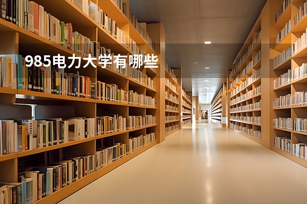 985电力大学有哪些