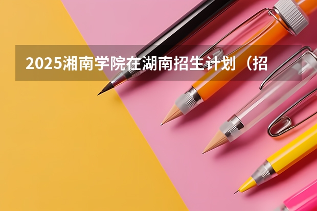 2025湘南学院在湖南招生计划（招生人数）