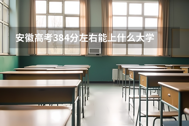 安徽高考384分左右能上什么大学