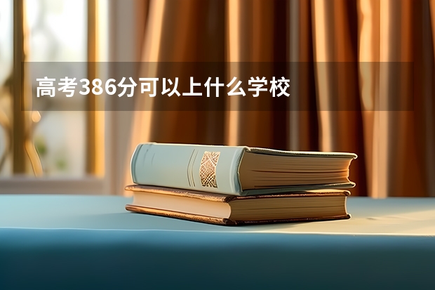 高考386分可以上什么学校