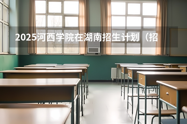 2025河西学院在湖南招生计划（招生人数）