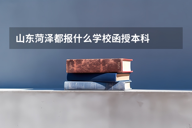 山东菏泽都报什么学校函授本科