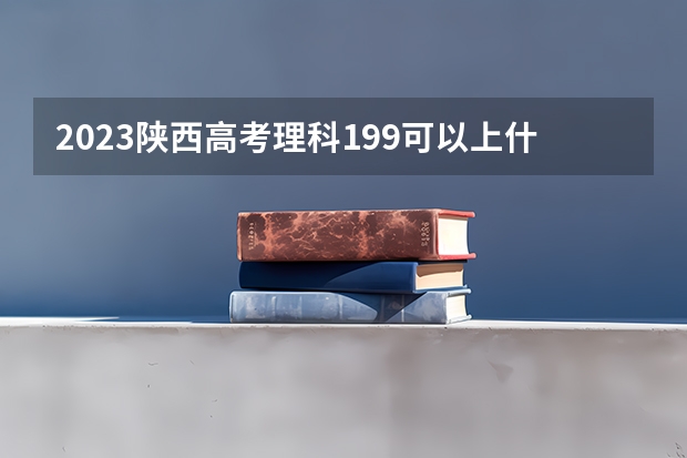 2023陕西高考理科199可以上什么大学
