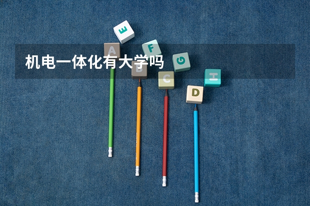 机电一体化有大学吗