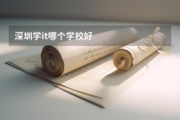 深圳学it哪个学校好