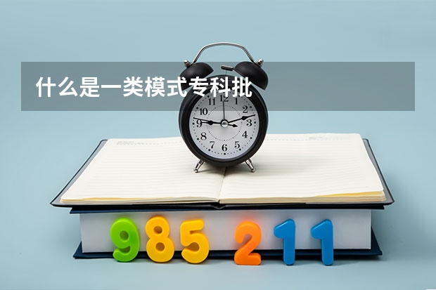 什么是一类模式专科批