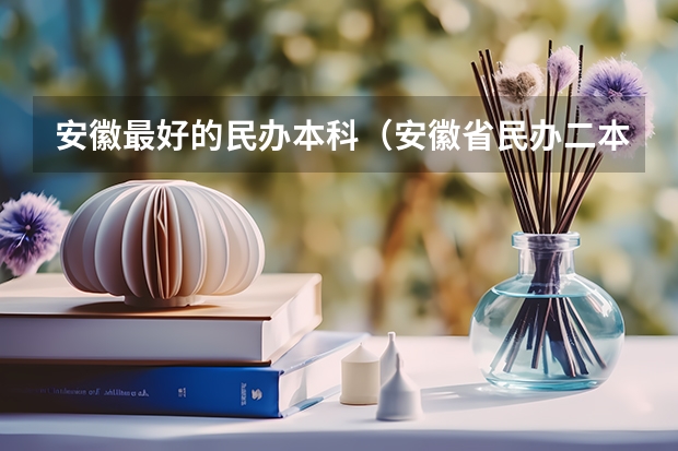 安徽最好的民办本科（安徽省民办二本院校排名是怎样的？）
