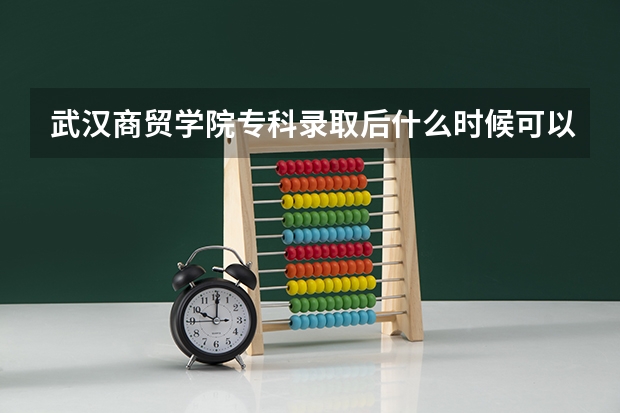 武汉商贸学院专科录取后什么时候可以查询