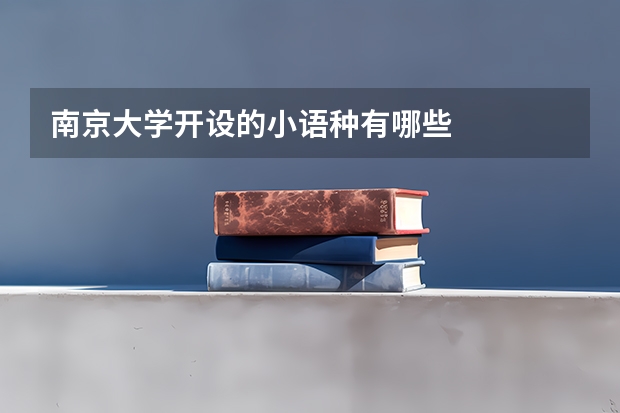 南京大学开设的小语种有哪些