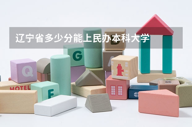 辽宁省多少分能上民办本科大学