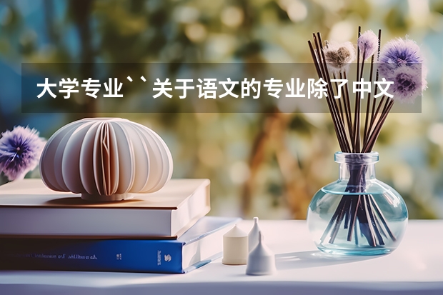 大学专业``关于语文的专业除了中文系``还有什么呢`?