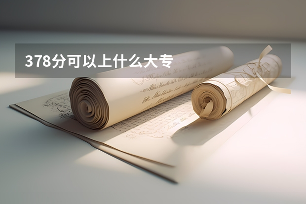 378分可以上什么大专
