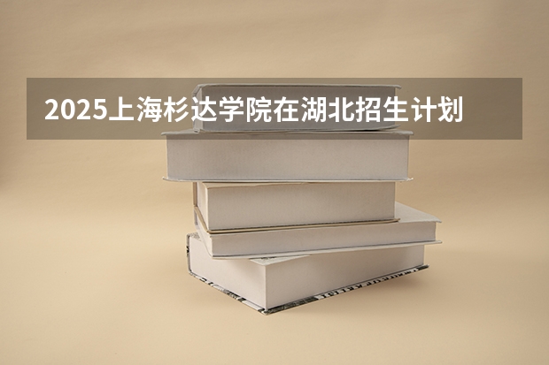2025上海杉达学院在湖北招生计划（招生人数）