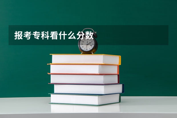 报考专科看什么分数