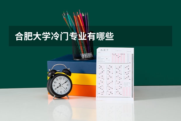 合肥大学冷门专业有哪些