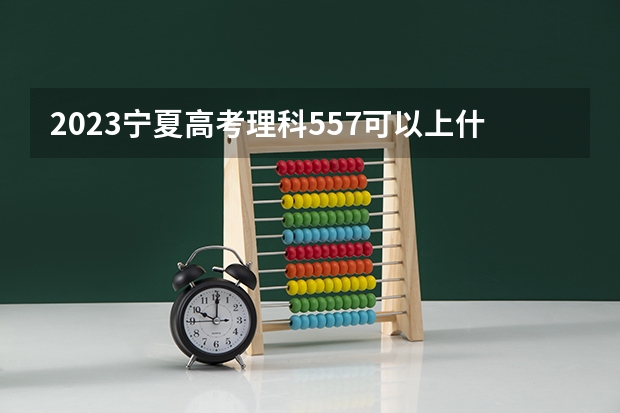 2023宁夏高考理科557可以上什么大学