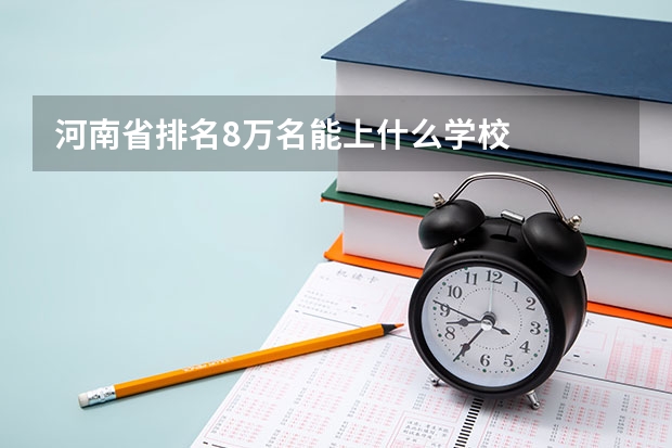 河南省排名8万名能上什么学校