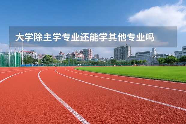 大学除主学专业还能学其他专业吗