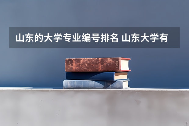 山东的大学专业编号排名 山东大学有哪些代码专业？